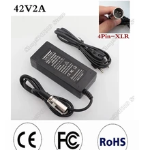 42V 2A electric bike lithium battery charger for 36V Li-ion battery pack e-bike charger with 4-Pin XLR Connector