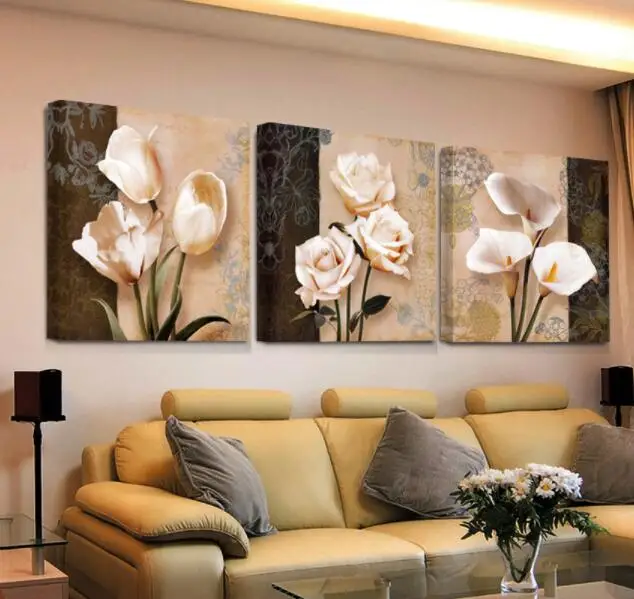 Абстрактная Цветочная Картина на холсте Современная Настенная печать картины