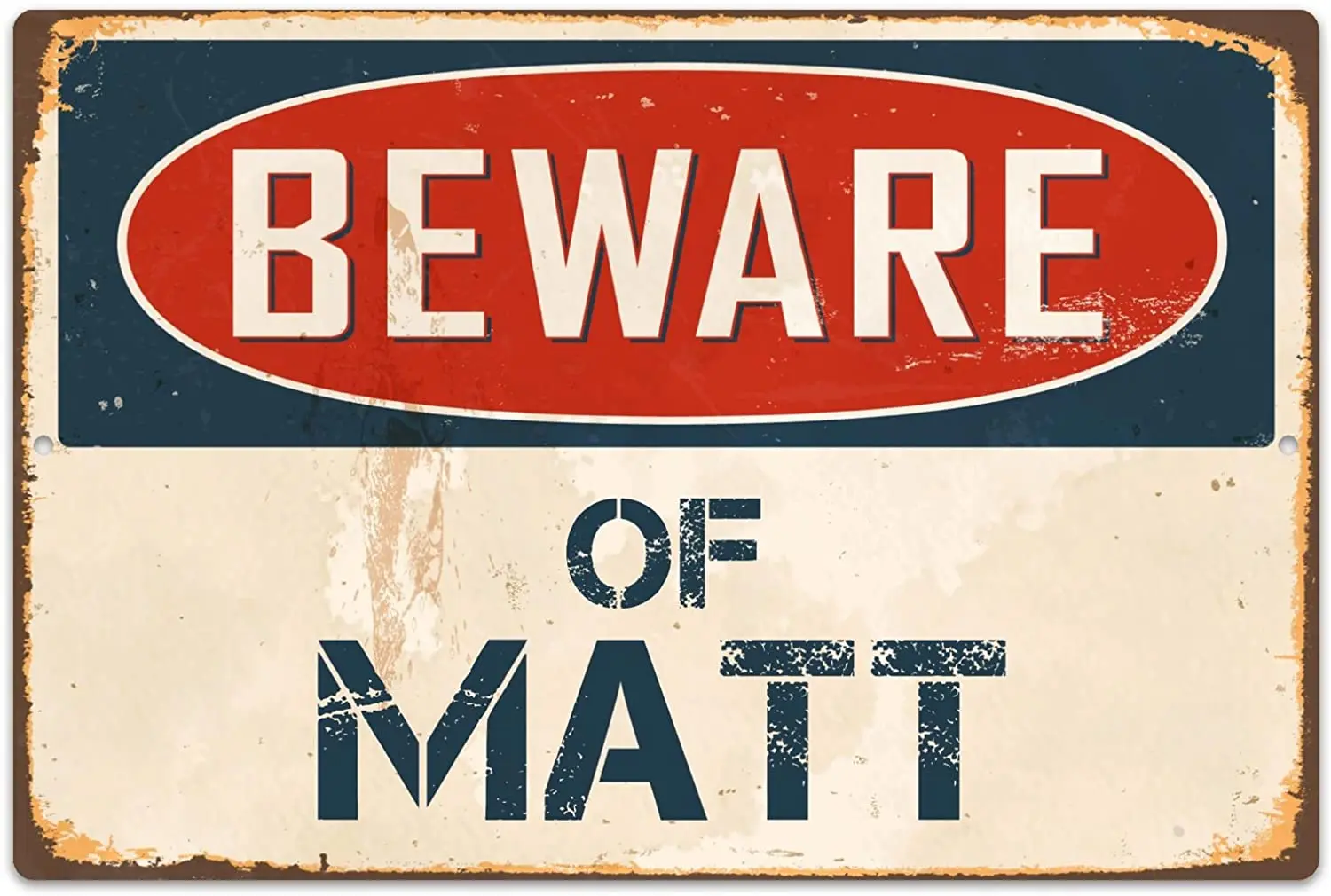

StickerPirate Остерегайтесь матовых 8x12 винтажный алюминиевый Ретро металлический знак VS705