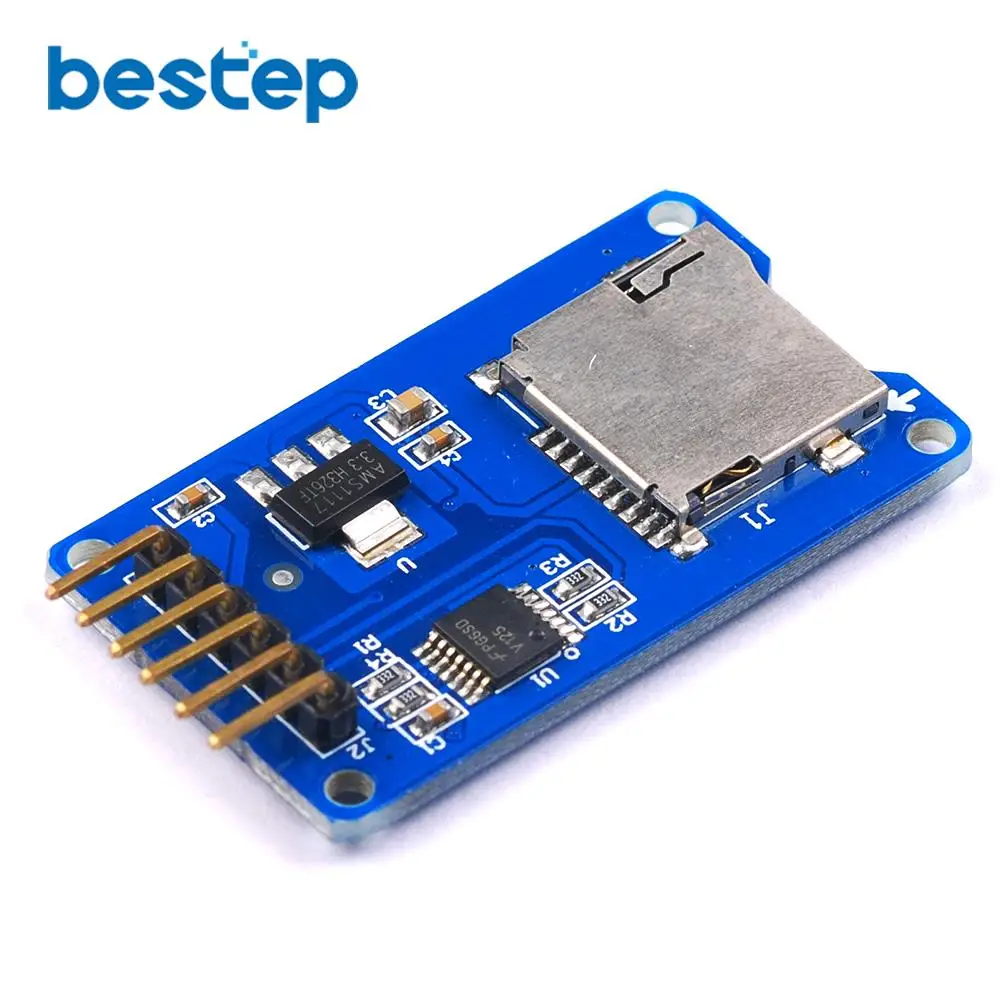 Модуль считывания карт Micro SD с интерфейсом SPI и чипом преобразователя уровня для