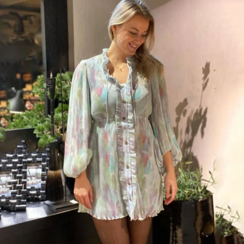 

2021 Woman Printed Short Dresses