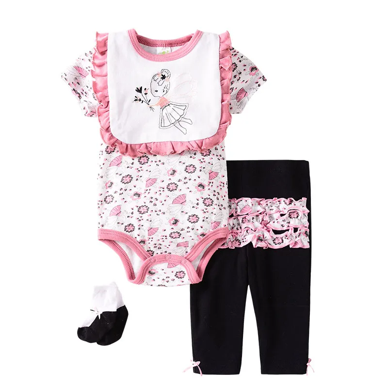 Летние комплекты одежды для малышей 2020 год хлопковые маленьких девочек костюм