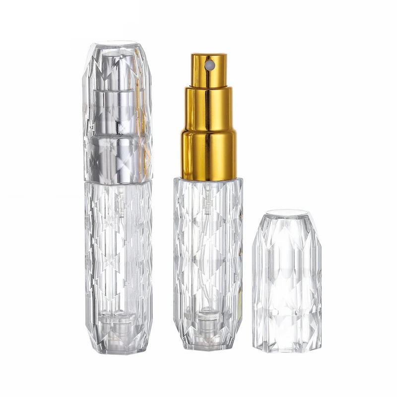 

5ml Portable Mini Diamond Transparent Refillable Perfume Bottle Spray Pump Empty Cosmetic Containers Atomizer Bottle For Travel