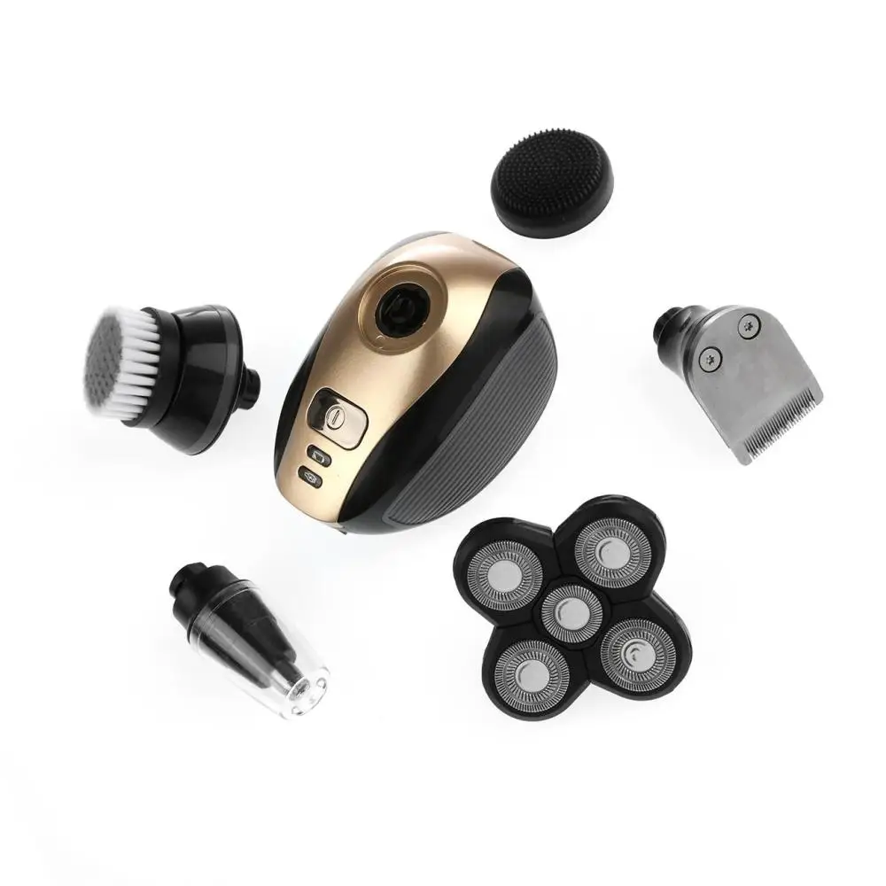 Cleaning Shaving Machine For Men 5 in 1 4D Rotary Electric Shaver Waterproof USB Rechargeable Hair Beard Ear Nose Trimmer Facial | Красота и