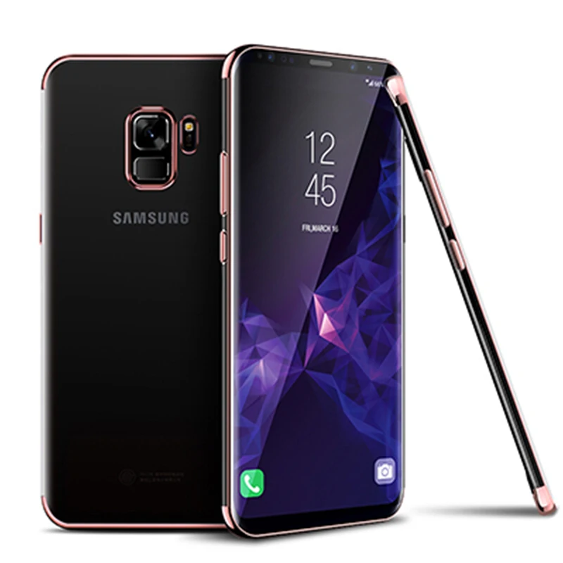 Rose Gold Чехол с покрытием 3 в 1 для samsung S9 чехол для samsung Galaxy S8 Plus S10 Lite мягкий чехол из ТПУ для samsung S6 S7 Edge S5 Note 5 8 9 - Цвет: Rose Gold