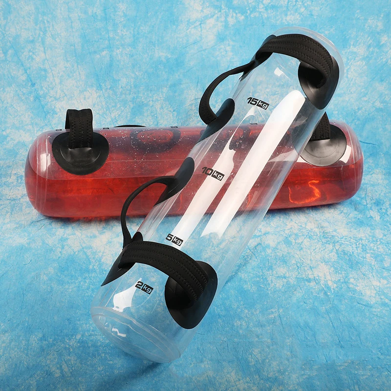 

Transparent Fitness Water Bag Water-Filled Weight-Bearing Soft Dumbbell Portable Strength Training Inflatable Weightlifting Bag