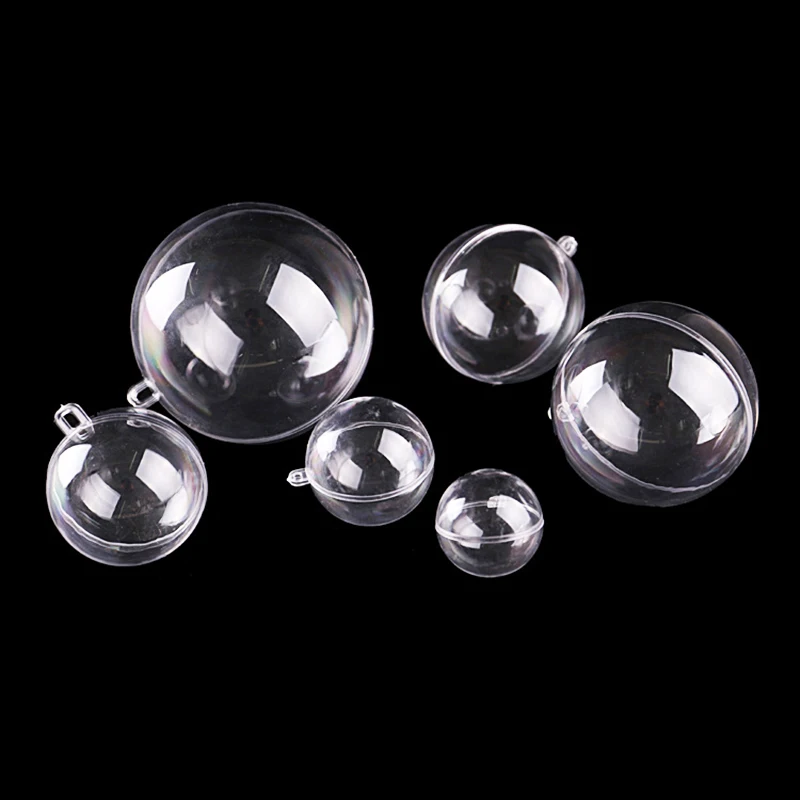 Елочные подвесные украшения сделай сам прозрачные пластиковые полые шары для