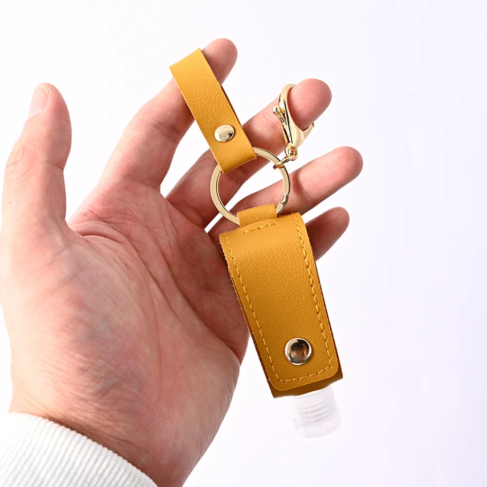 Дезинфицирующее средство для рук дорожная бутылка кожаный брелок ключей