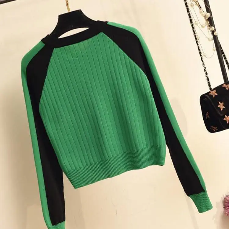 

Sweater knitted cardigan outer suit female Korean loose Western style 2020 new small high casual two-piece set