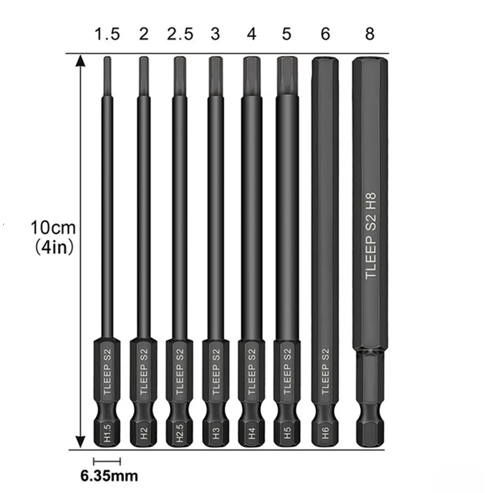 8 шт. шестигранные насадки для отвертки 1/4 дюйма |