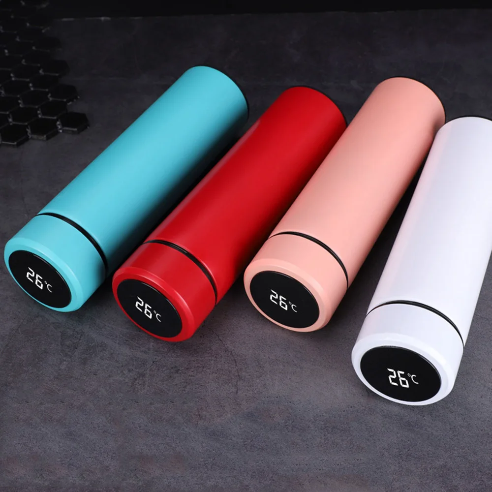 Светодиодная цифровая умная Вакуумная чашка из нержавеющей стали термобутылка