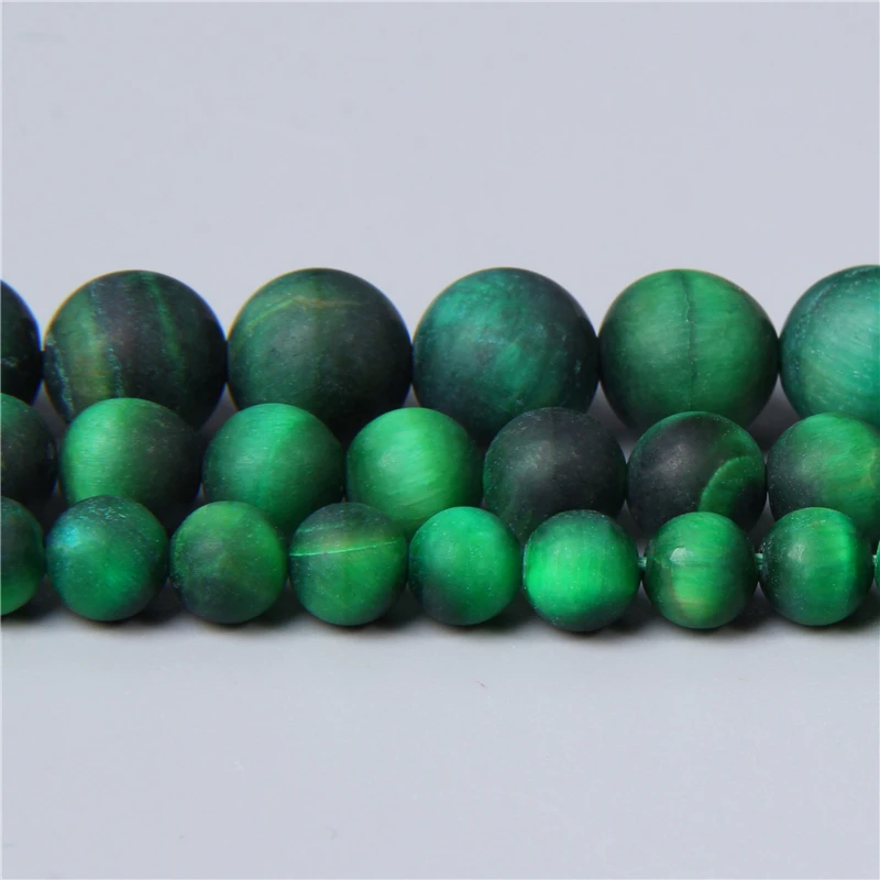 Женское ювелирное изделие зеленые круглые бусины в виде Тигрового Глаза |