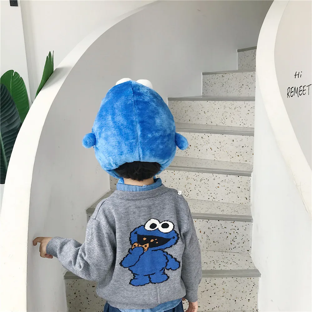 Tonytaobaby/Новая зимняя детская одежда для мальчиков и девочек хлопковая шляпа для маленьких девочек с мультяшным принтом