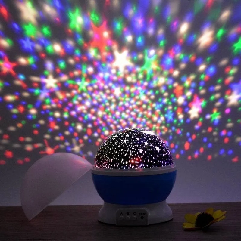 

Sky Projector Star Moon Galaxy Night Light LED Rotating Star Moon Night Lamp Battery Bedroom Decor for Kids Baby Gifts