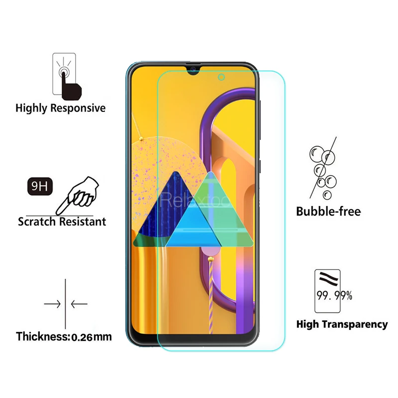 Закаленное стекло для samsung m30s m307F SM 2019 Защитное Galaxy защитная пленка экрана 2