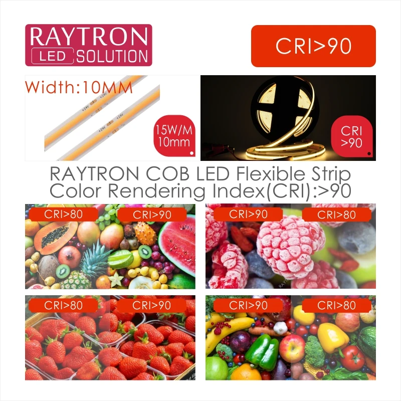 Ультратонкое естественное освещение CRI 90 постоянного Напряжение 5 м в рулонах/24V 15