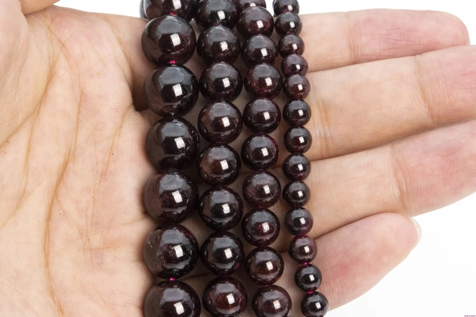 Натуральные винно-красные гранатные бусины класса АА круглой формы 6 мм 8-9 10 для