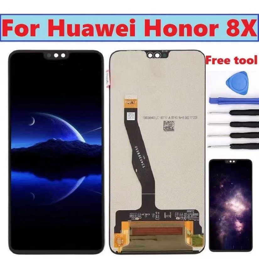 Montaje de digitalizador de pantalla t&aacute;ctil LCD para Huawei Honor 8X, JSN-L22 de repuesto, JSN-TL00, JSN-L42-0