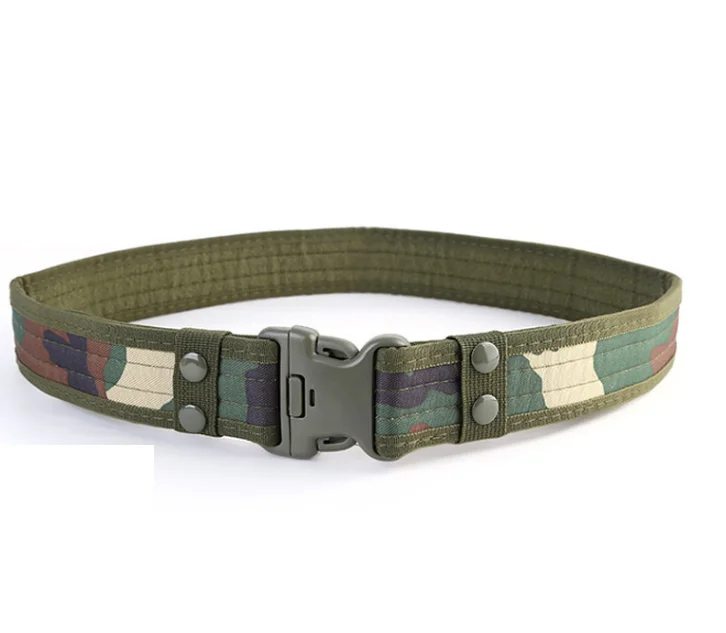 

5m wide students' military training outer belt military fans outdoor tactical belt plastic buckle canvas woven belt
