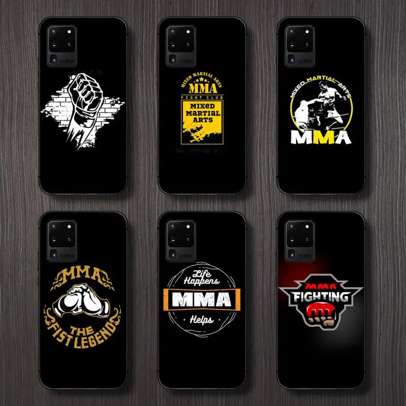 Design The Mma Logo Phone Case For Samsung galaxy S 7 8 9 10 20 edge A 6 10 20 30 50 51 70 note 10 plus