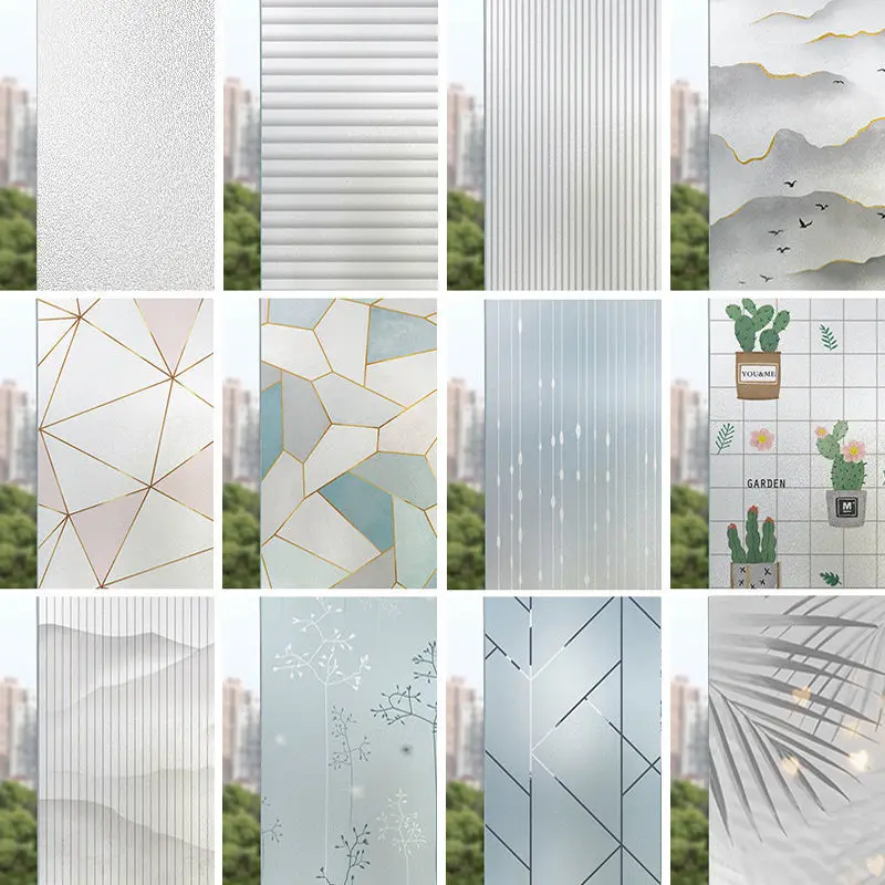 

Decor Custom Size Electrostatic Window Sticker Printing Decorative Privacy Protection Glass Film For Bedroom Bathroom Livingroom
