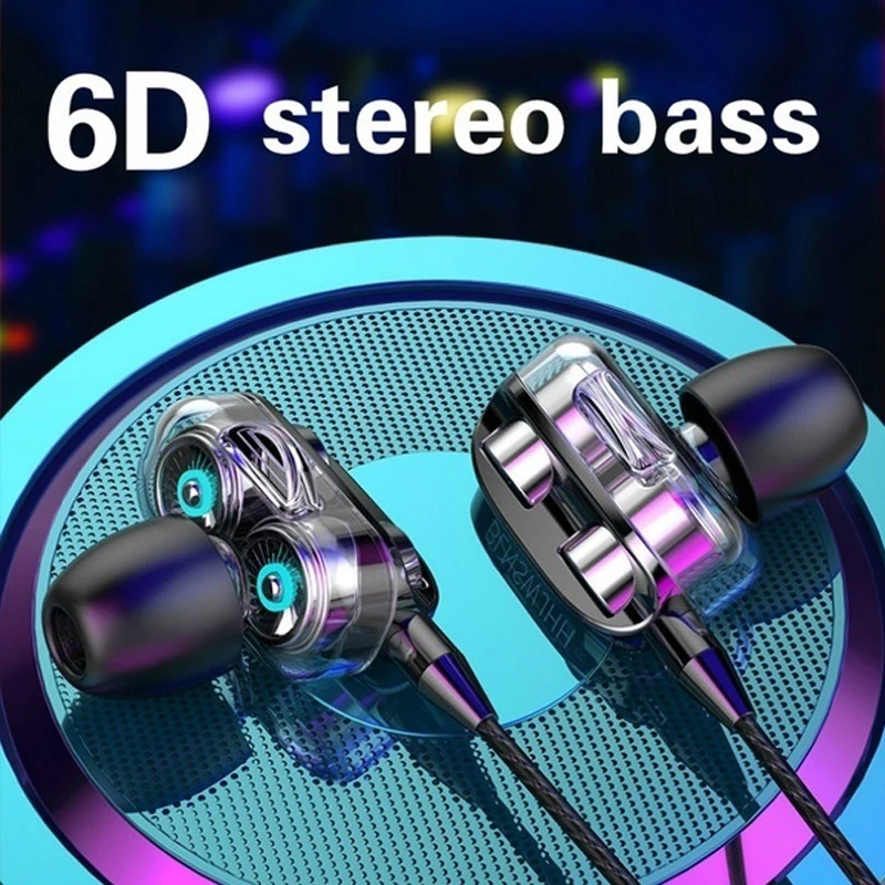 

Balanced Armatured + Dynamic Earphones 2 Drivers Moving Coil Iron 3.5mm Universal In-Ear Wired Earphone Newest 6D Stereo Headset
