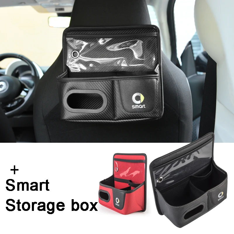 

Кожаная сумка для хранения, подвесная коробка для салфеток для Smart 450 451 Fortwo Forfour, аксессуары для интерьера