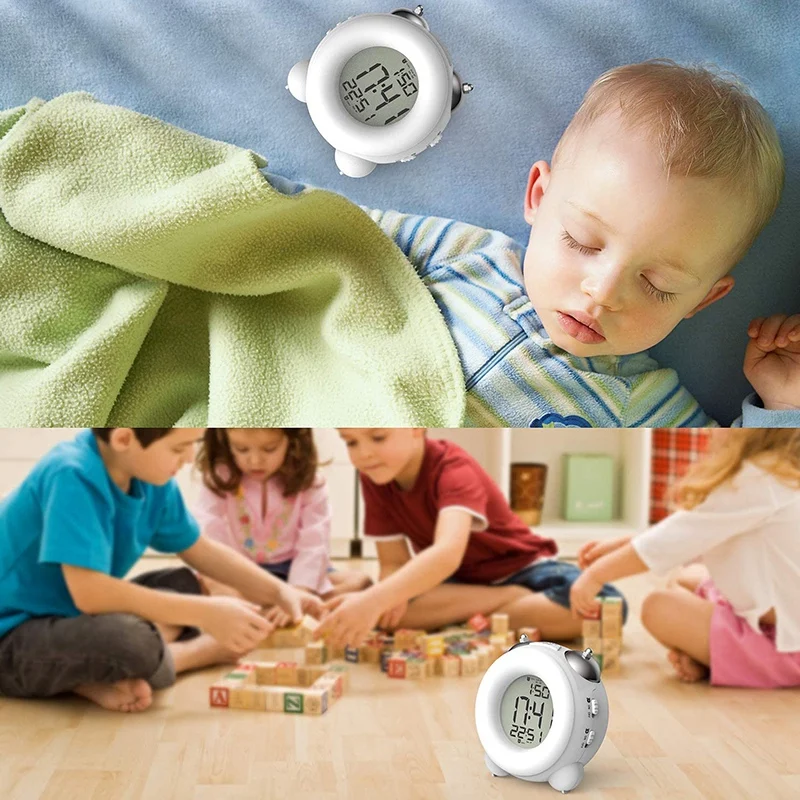 AF88 Громкий будильник не тикающий прикроватный на батарейках с функцией повтора