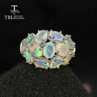 tbj12ct natural opal colorful gemstones big ring ov57mm 925 sterling silver luxury women fine jewelry anniversary party gift