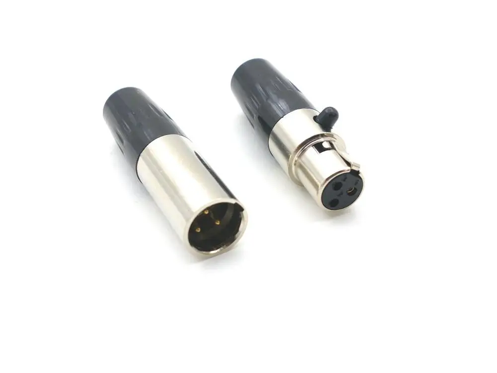 

500PCS high quality Mini XLR 3-Pin Male/ Female plug Audio Cable adapter
