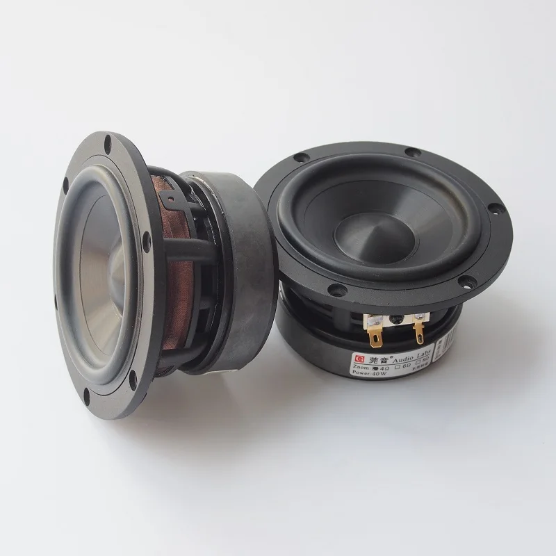 1 шт. Аудио Labs 4 ''Hifi Midwoofer динамик драйвер керамика смешанный конус двойное литье алюминиевая рама 4/8 Ом опция 50 Вт d120мм