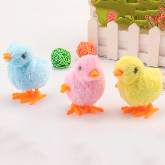 Juguete de peluche de pollo con resorte para ni&ntilde;os, juguete educativo para regalo-3