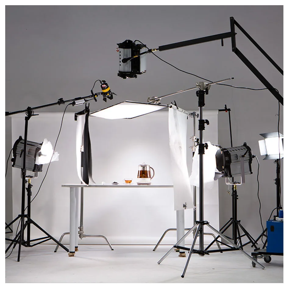 ALUMOTECH C-standsX3+ 3 шт. 2000WS светодиодный Fresnel затемнение фокусировка Светодиодный прожектор и комплект для видеостудии фотография лампа поддержка