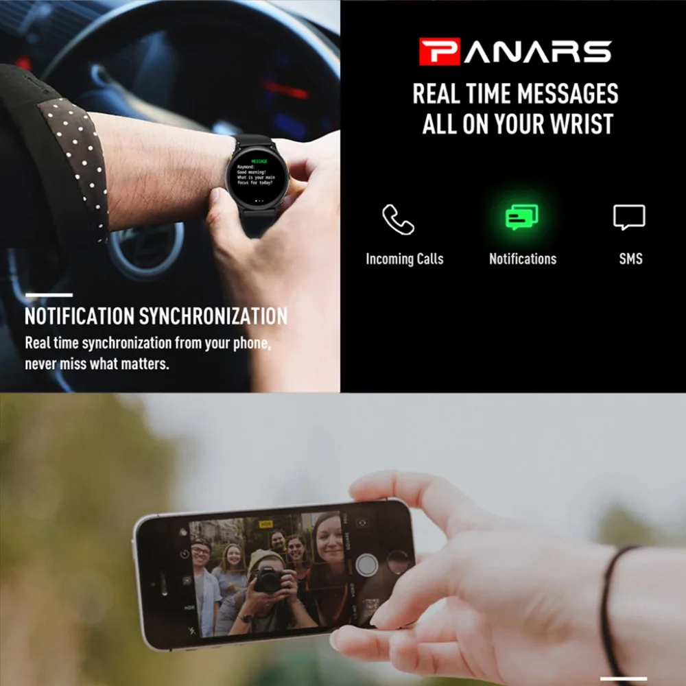 PANARS мужские умные цифровые часы, спортивные, для бега, Bluetooth, напоминание о сообщениях, мониторинг сердечного ритма, будильник, женские мужские наручные часы