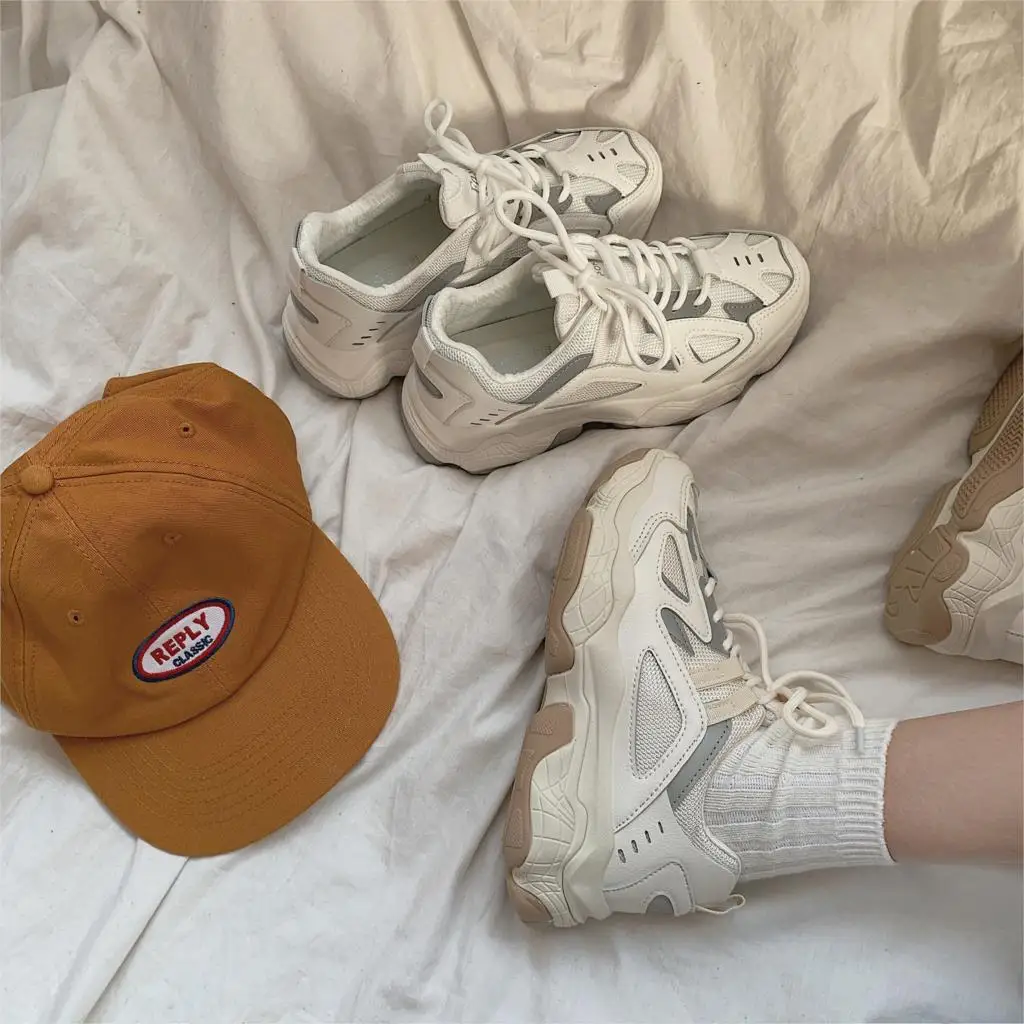 Папа обувь 2019 модные белые красные женские туфли женская на платформе толстой