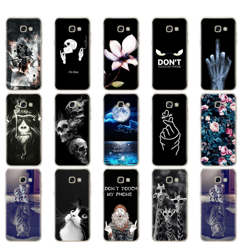 Чехол для Samsung A5 2017 мягкий силиконовый чехол из ТПУ Galaxy задняя крышка телефона