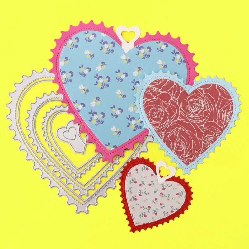 Удивительное создание Вырубные штампы почтовые сердца Скрапбукинг оформление