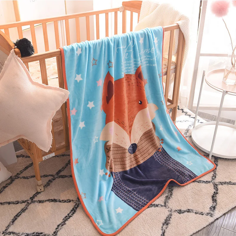 Lannidaa зимнее мультфильм лиса коралловый флис одеяло для Детей Мягкое микрофибра