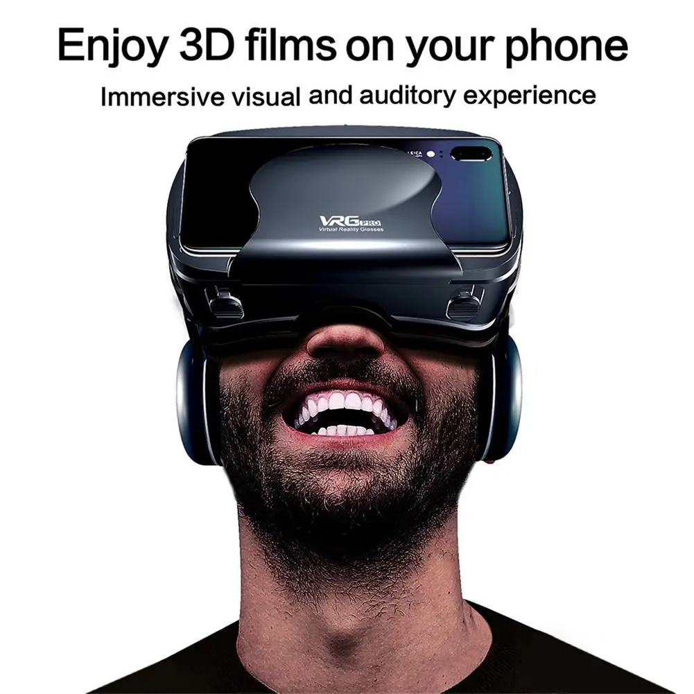 

VR Glasses 3D Cinema VR Glasses Audio-visual Version Of Big Headset Integrated Mobile Phone Dedicated For IOS Android Universal