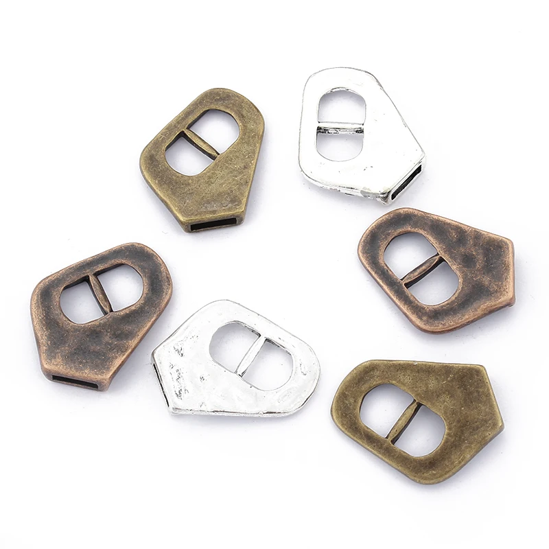 5 шт. тибетская Серебряная/коричневая/медная Пряжка с застежкой крючок для 10 мм