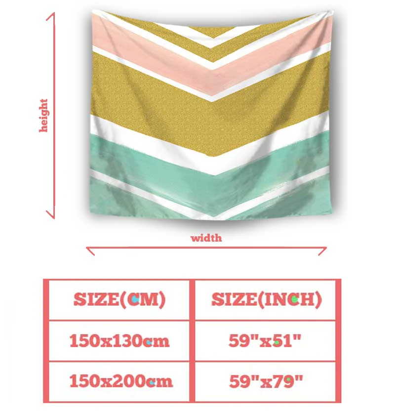 Настенный подвесной гобелен в полоску искусственное одеяло для пикника