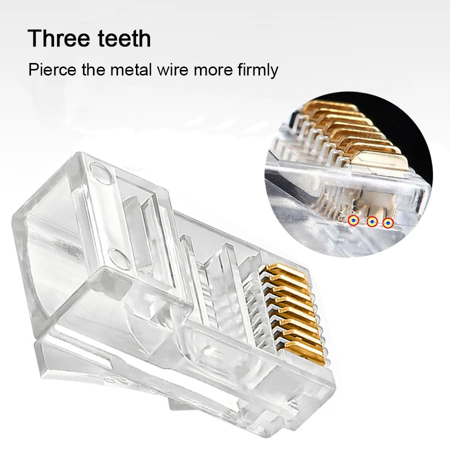 Xintylink 500/1000 шт. RJ45 разъем rj 45 штекер Cat5 Cat5e 8p8c неэкранированный Разъем модульный utp