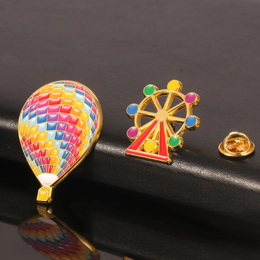 Мультяшная эмалированная булавка Милая воздушная брошь в форме воздушного шара