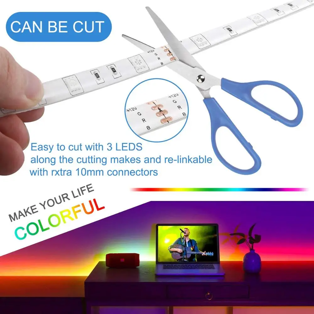 Светодиодная ленсветильник 5050 RGB RGBW + WW 60 светодиодов/м 12 В 24 5 м гибкая