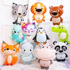 Фольгированные воздушные шары, медведь, воздушные шары на день рождения, украшения для вечевечерние НКИ, Детские Мультяшные животные, единорог, кот, игрушки из надувных шаров