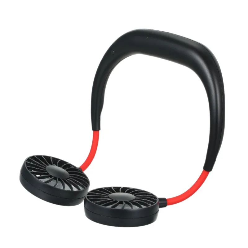 Мини USB портативный вентилятор громкой связи спортивный с шейным ремешком