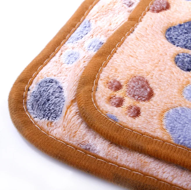 Милое Флисовое одеяло с цветочным принтом для питомца мягкое Лежачее покрывало