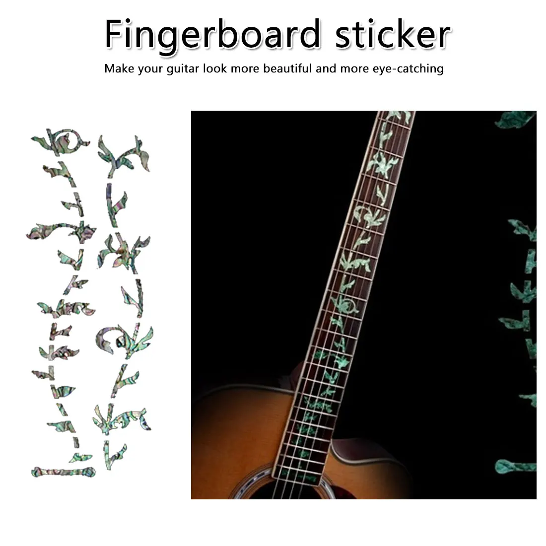 Украшение для гитарного инструмента Переводные картинки с инкрустацией