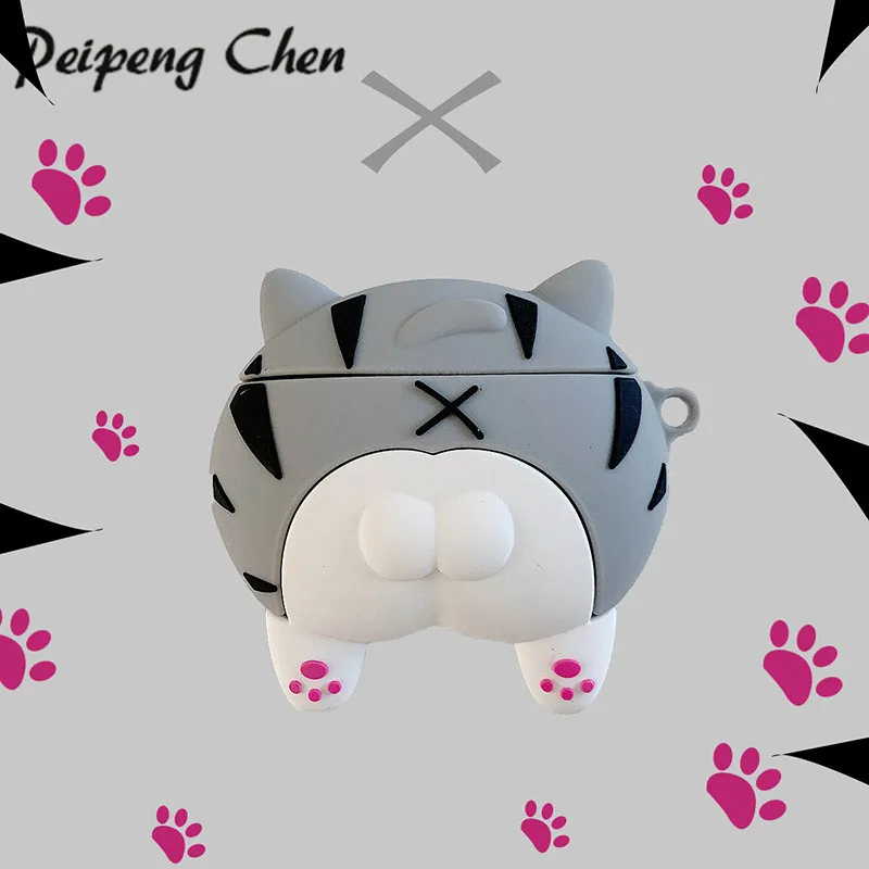 

Silicone Cases For Original Apple Airpods Case cartoon Cat protection Cover For Apple Airpods 1 Case Accessories Headphones Box