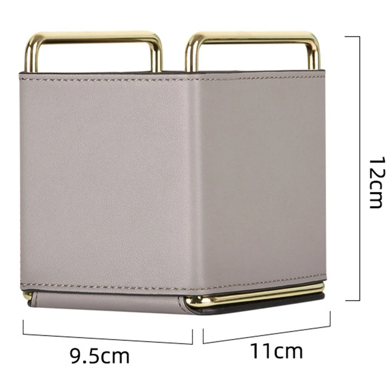 

Multifunctional Desktop Cosmetic Storage Box Leather Decoration Home Office Pen Holder Desktop Storage Box